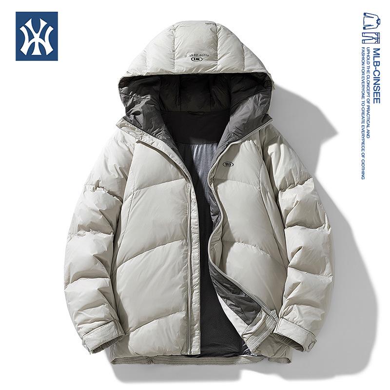 

MLB & NY 2025 Унисекс Зимняя Ветрозащитная Пуховая Куртка с Капюшоном для Мужчин 4XL