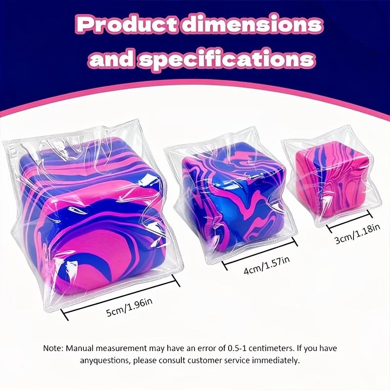 Flow Pattern Tie Dye Ice Cube Squeeze Toy Maltose Sensory Stress Relief Party Favor Holiday Gift