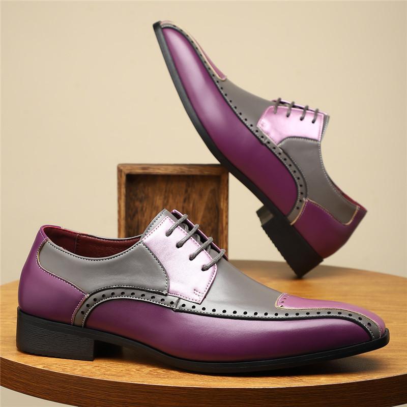 Mode Neue Herren Spitz-Mix Patchwork Lässige Oxford-Schuhe Designer Formelle Hochzeitskleidung Homecoming Schuhwerk Zapatillas Hombre