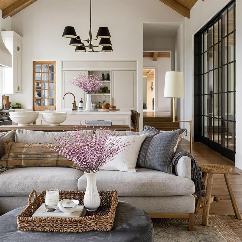 55CM Artificial Jasmine Flower Artificial Flower Art Jasmine Plant Branches Suitable for Home Office DIY Wreath Wedding Ornament