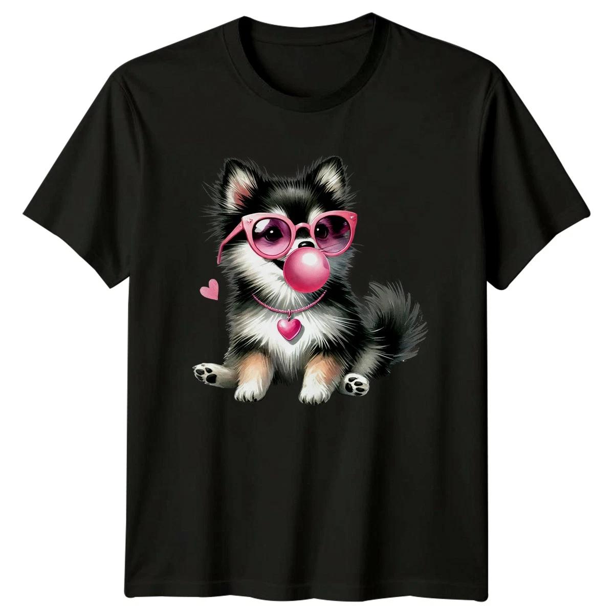 Puppy Dog Sunglasses Bubblegum Animals Dogs Mens T-Shirt Womens Tee Graphic XXXL