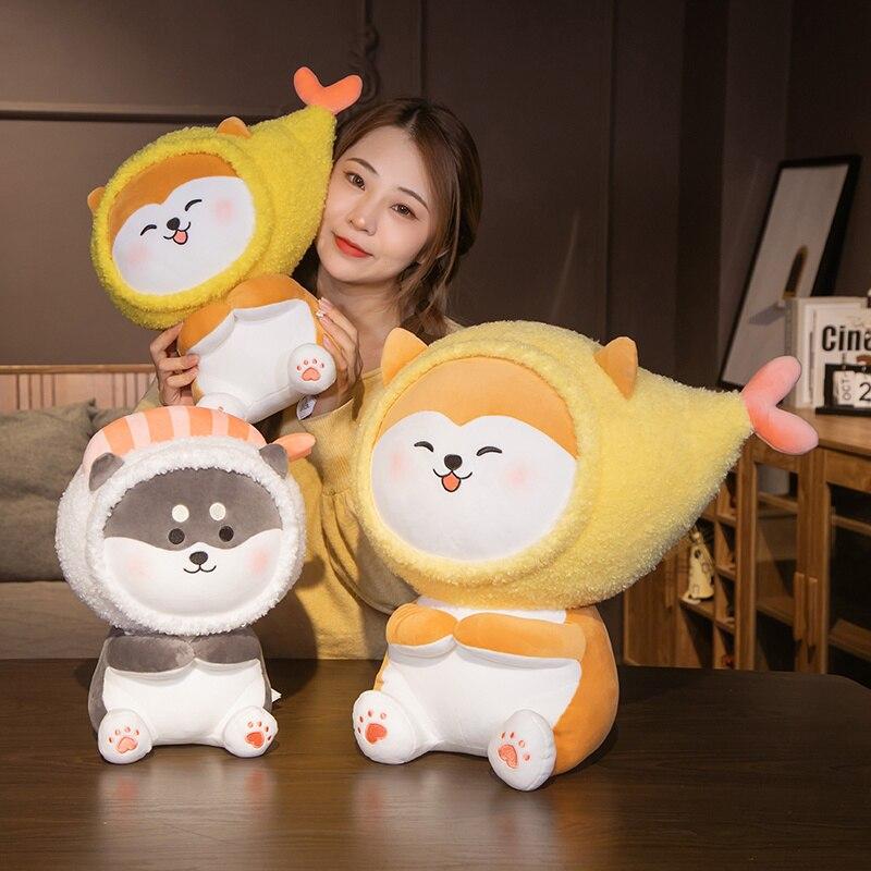 Lovely Animal Shiba Inu &Husky Plushie Toys Super Cute Dolls Stuffed Animal Pillow Nice Birthday Gift for Children