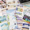 20sheets Four Seasons Scenery Series Ins PET+Washi Dual Material Stickers Book Creative Collage DIY Scrapbook Aesthetic Stickers