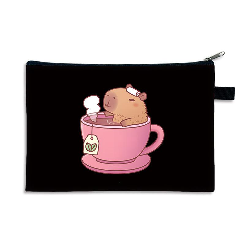 Printed Fashion Primary School Students Pencil Bag Creative Cartoon Pattern Zipper Stationery Pencil Bag Change Bag