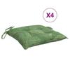 VidaXL Chair Cushions 4 Pcs with Leaf Pattern 50x50x7 Cm Fabric 361556