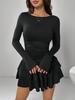 European & American Slimming Women's Long-Sleeve Autumn/Winter Dress