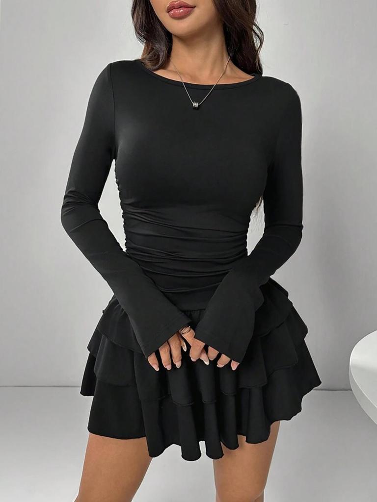 European & American Slimming Women's Long-Sleeve Autumn/Winter Dress