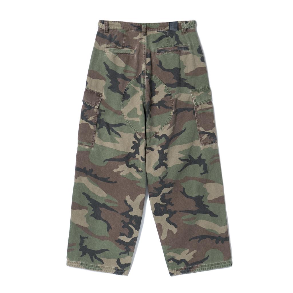 Nodeu Stone Washed Cargo Pants (Camo)