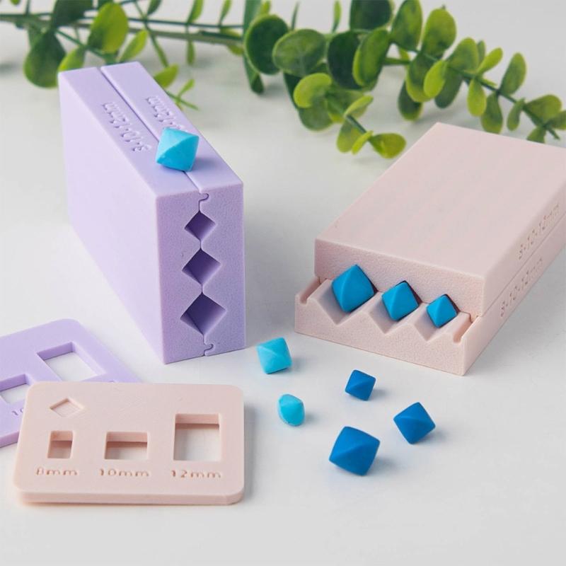 Diamonds Shape Clay Roller Moulds 2 Sizes Bead Making Tool Jewelry Crafting Essential Plastic Texture for Crafting