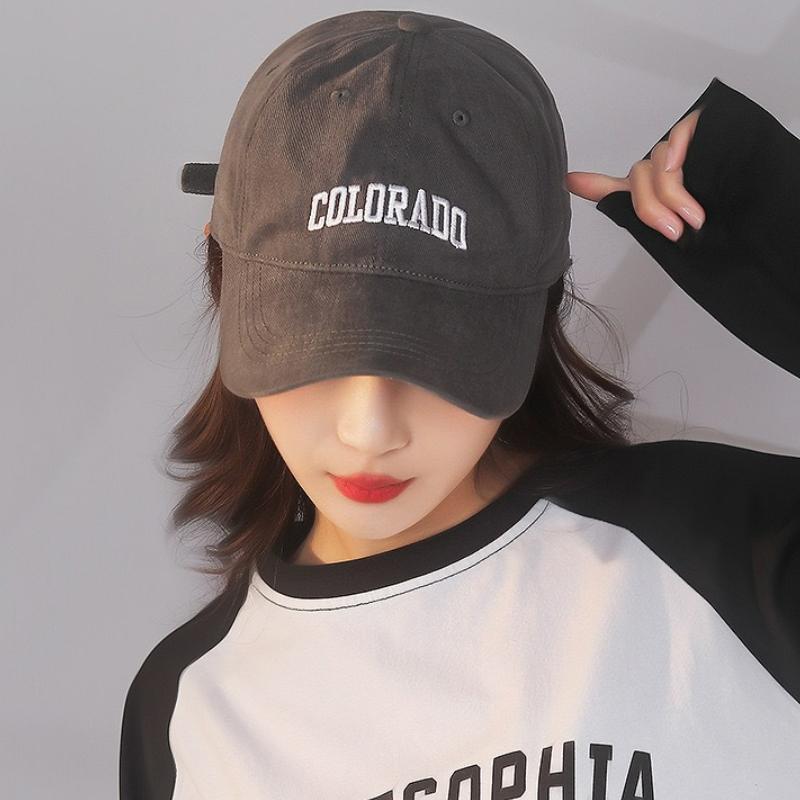 Bavlněná Retro Vintage Baseballová Čepice Muži Ženy Džínová Vyšívaná Písmena Klobouk