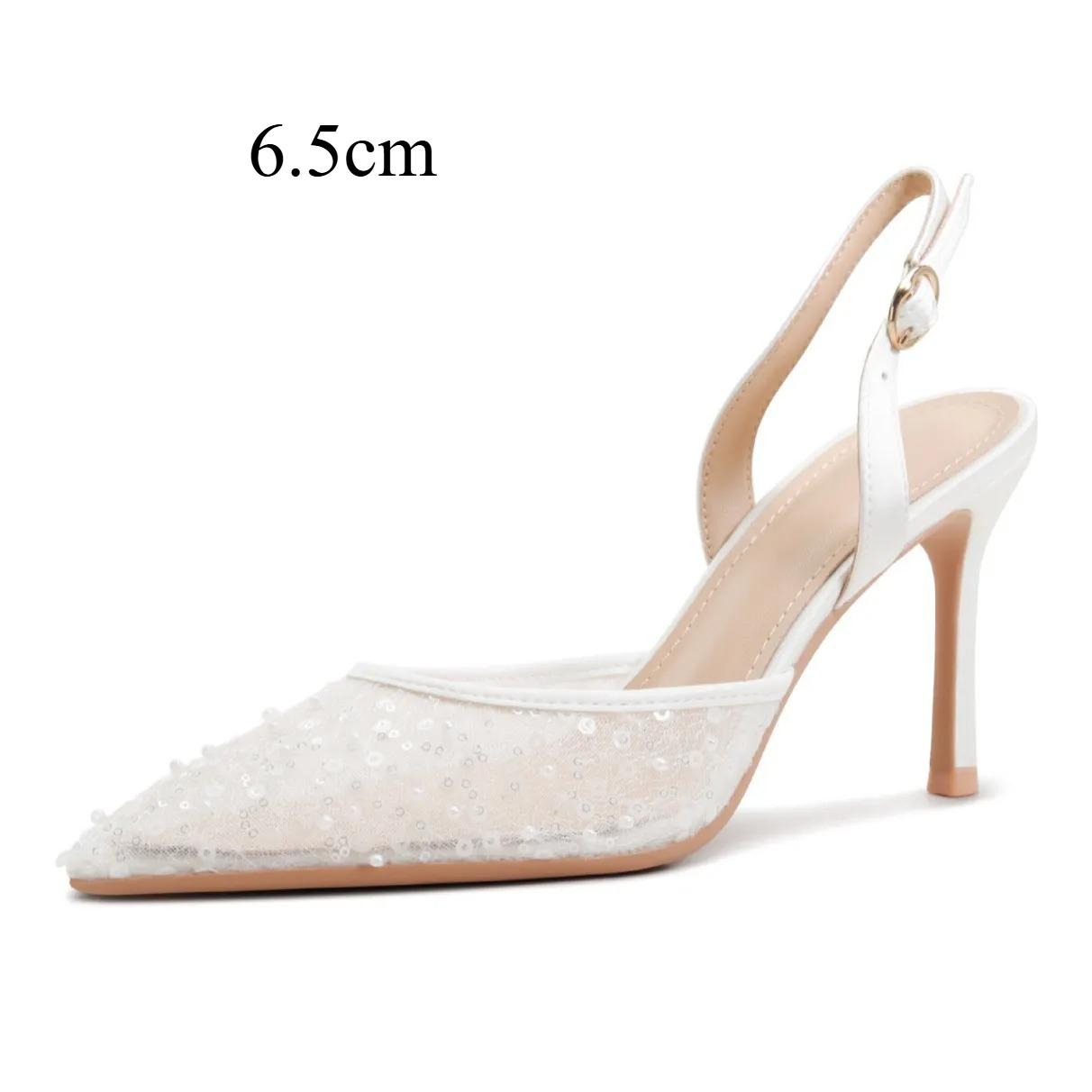 Summer Fashion Hollow High Heel Sandals Women s Lace Pointed Wedding Shoes Stiletto 34