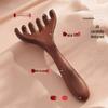 Six-Claw Sandalwood Scalp Massage Comb for Meridian Therapy and Antler Massage