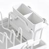 Extendable Dish Drying Rack Multifunctional Dish Drainer Kitchen Organizer Shelf with Cutlery Holder for Small