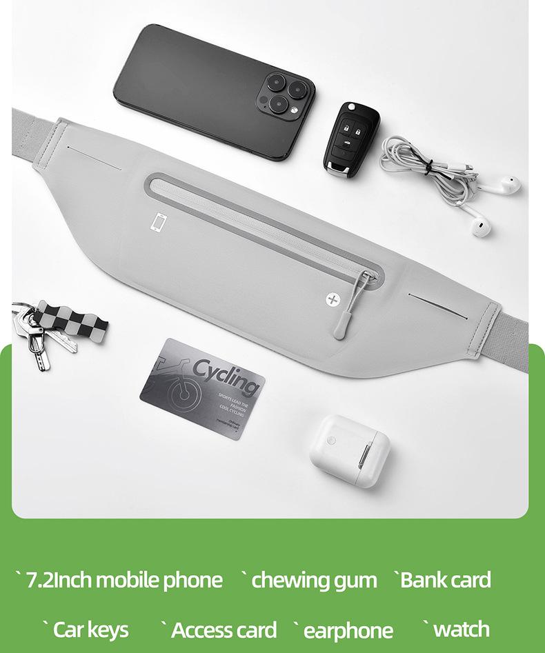 Unisex Waterproof Sports Waist Bag for Running and Fitness - Lightweight, Invisible, and Outdoor-Ready Cross-Border Hot Seller