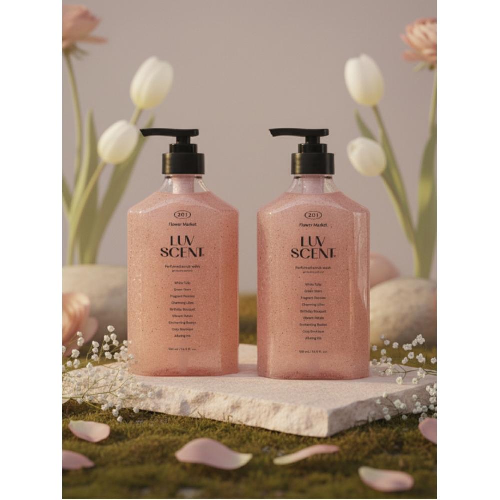 

Luvscent Scrub Wash 500ml Flower Market White Tulip Set Of 2 NONE