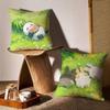 Cartoon Drawing Animal Pillow Case Sofa and Living Room Decorative Cushion Covers Dust-proof and Mite-proof Invisible Zipper