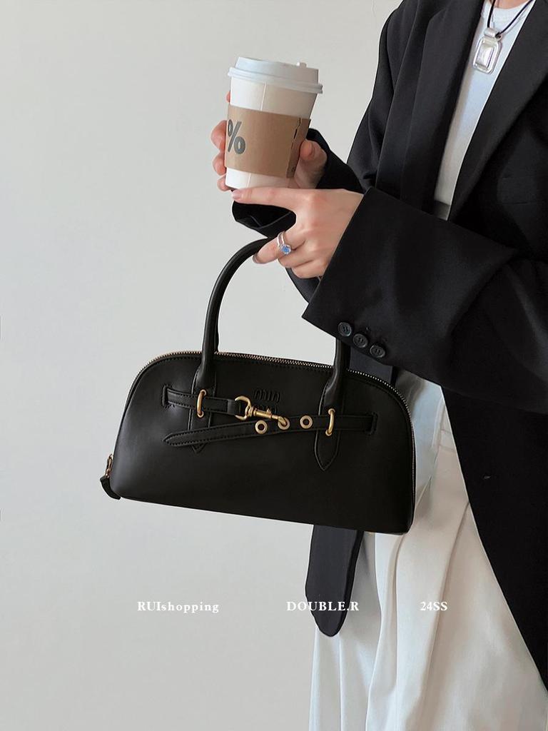 Miu Aventure Retro Leather Briefcase and Handbag