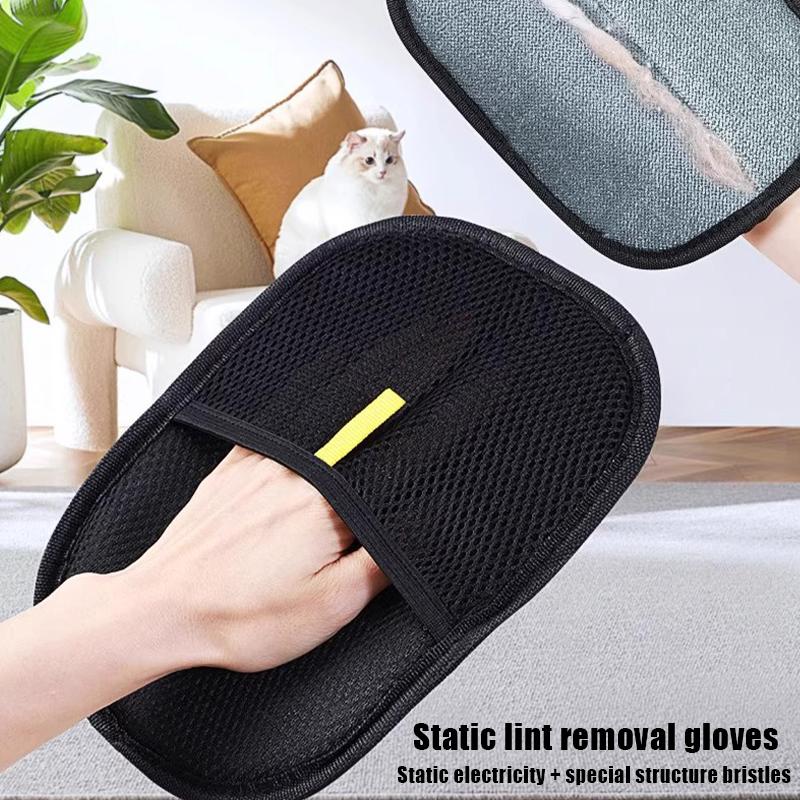 Evcil Hayvan Statik Elektrik Saç Temizleme Eldivenleri Kedi Tüyü Temizleyici Ev Tüy Alma Fırçası Tüy Toplama Rulosu Köpek Tüyü Tıraş Aleti