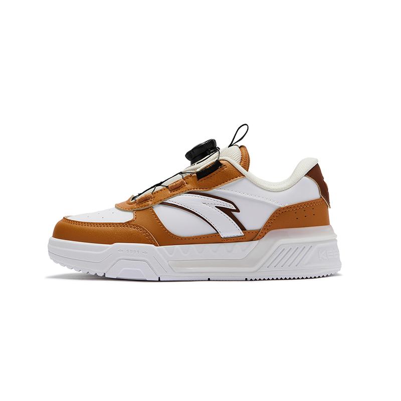 

Anta Kids Synthetic Leather Lifestyle Series Fashion Sports Simple Low-Top Sneakers Kids sneakers Milk-Brown Anta-White 332518001U 41