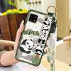 Back Cover Panda Phone Case For Sharp Aquos Sense4 4G/Sense 5G Phone Holder Wrist Strap Durable Cute Fashion Design Ring