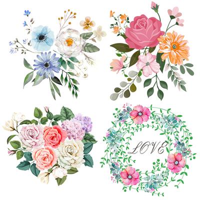 Flower Patch Thermo Sticker On Clothes Patches For T-Shirt Iron On Transfer For Clothing Letters Stripe Applique Thermal Decor