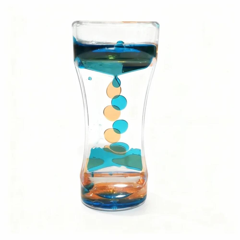 

Double Colors Oil Floating Motion Bubble Timer Creative Movement Sensory Toys Kids Toy синій/помаранчевий