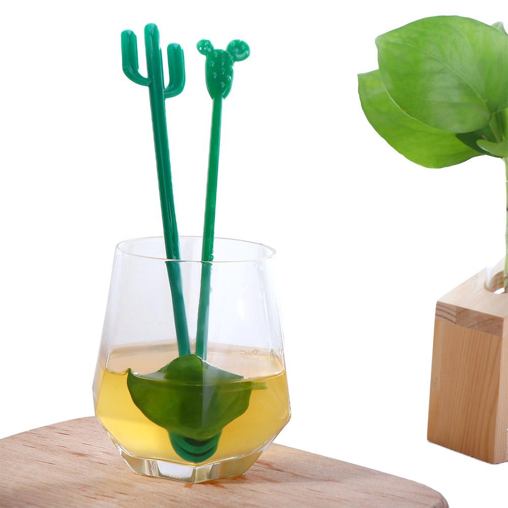 6Pcs Summer Plastic Hawaiian Disposable Mixing Sticks Coffee Stirrer Swizzle Sticks Cocktail Tool