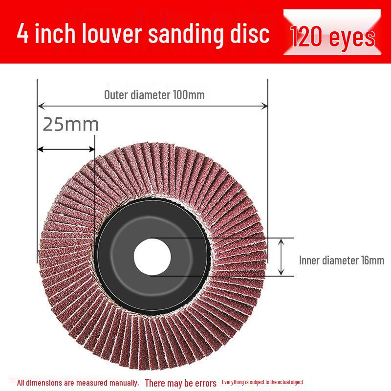 Thickened Flap Grinding Disc for Angle Grinder, Sand Polishing Wheel for Stainless Steel, 100 Thousand-Leaf Design