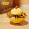 Yellow Chicken Pet Feeder: Automatic Self-Entertainment Toy with Freeze-Dried Treats for Cats and Dogs.