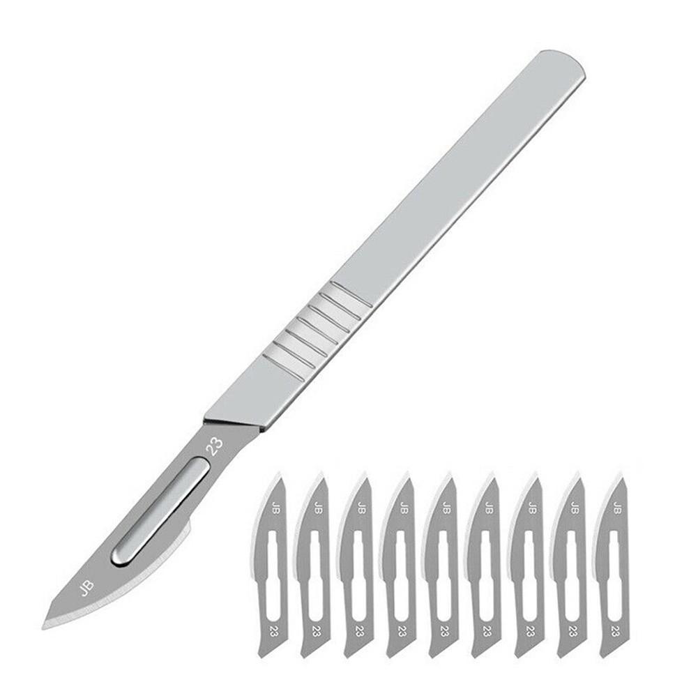 AU 20XScalpel Blades+2X Handle Stainless Steel DIY Cutting PCB Repair Hand Tool
