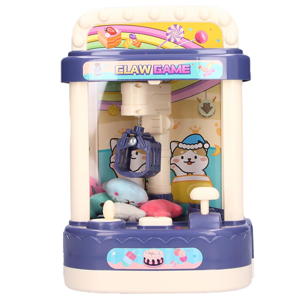 Children Claw Machine Household Mini Candy Doll Claw Machine Game with Light MusicBlue
