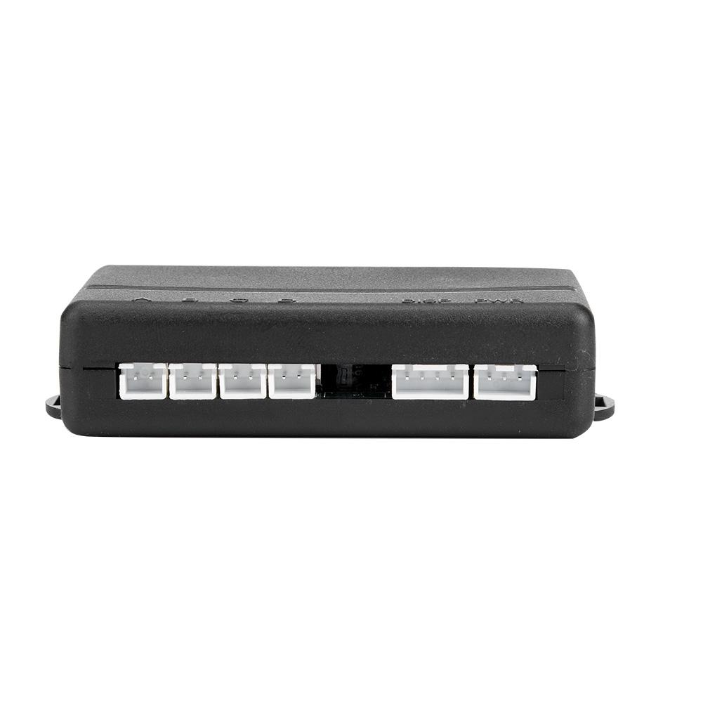 Car English Voice Broa ast Reverse Backup Parking Detector System with 4 Radar Sensor Black