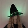 Light up LED Witch Hat Cosplay Luminous Scarecrow Witch Hat Women Halloween Party Accessories Trick Or Treat Supplies