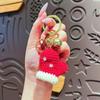 Hand-woven Christmas Hat Keychains Cute Keyrings Office Mini Gloves Pendant  Gifts