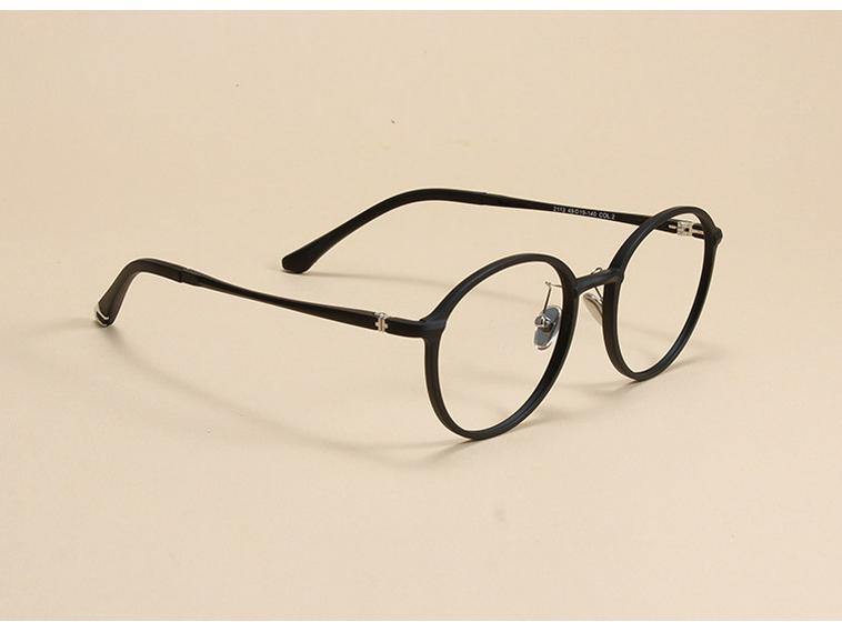 Ultra-light Korean Style Round Unisex Eyeglass Frames - Retro, Slimming, Fits Prescription Lenses, Style 2113