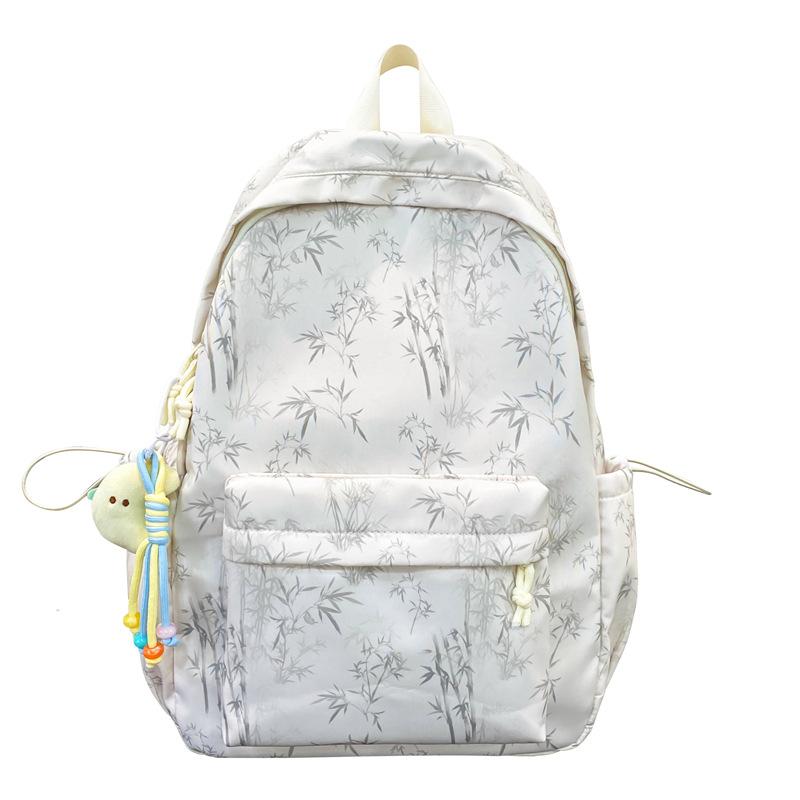 Schulrucksack Koreanisch neu hochwertiger Rucksack einfarbig Bambus bedruckter Rucksack Paar leicht Reise große Kapazität Schulrucksack
