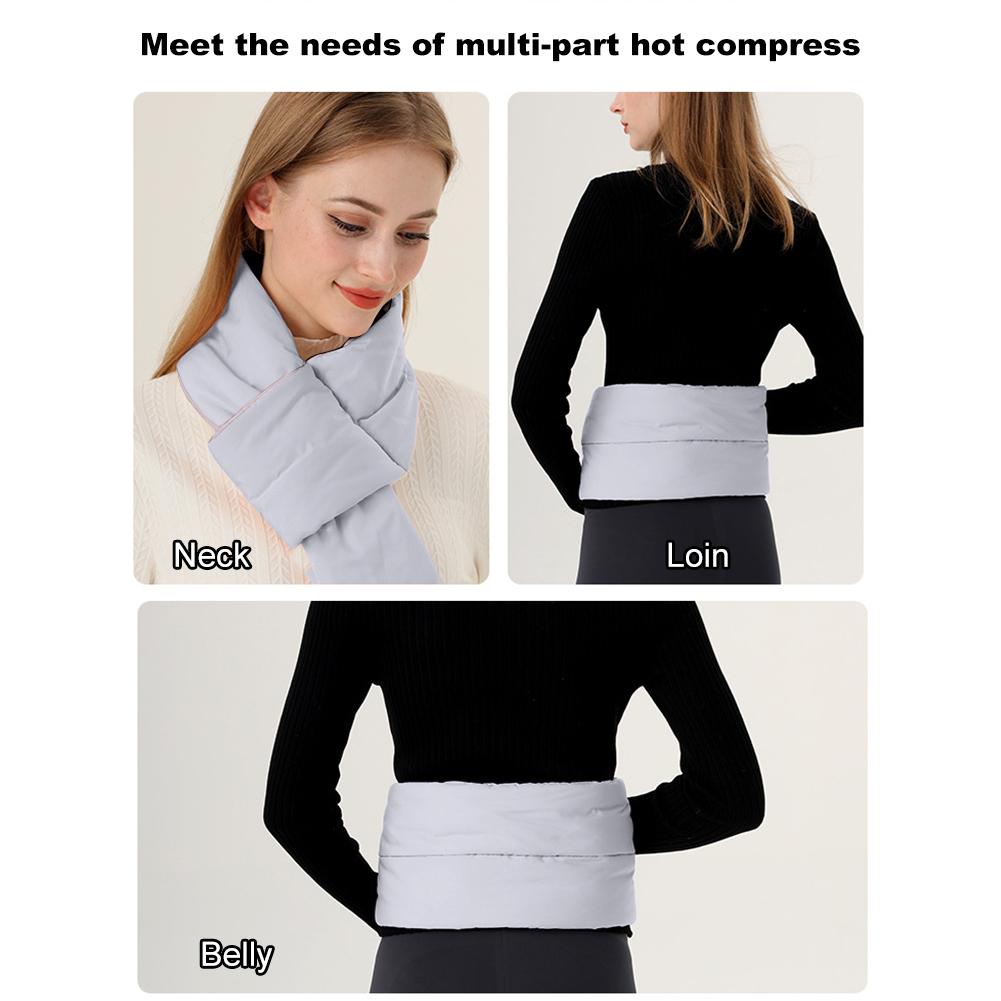 Electric USB Heated Scarf Neck Heating Pad 3 Temperature Adjustable Heating Neck Wrap Thickened Thermal Scarf for Winter