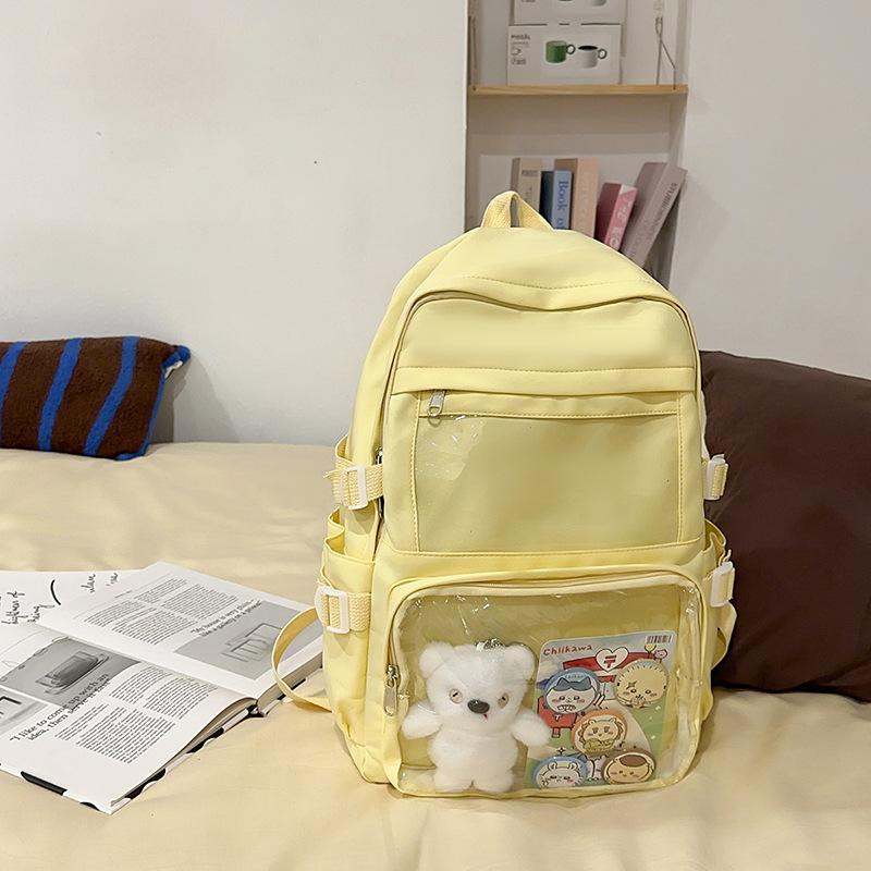 Schoolbag Campus Large Capacity Junior High School Student Backpack Transparent Zagu Ba Pain Bag 10cm Baby Bag JK School Bag Female
