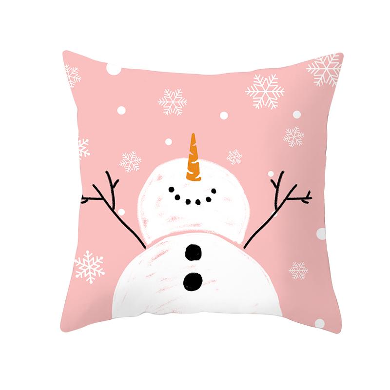 Christmas Home Decoration Pillowcases  Tree Elk Snowman Print  Sofa  Ornaments Holiday Gifts