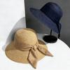 Schleifen-Strandkappe Atmungsaktiver Strohhut Modischer Sommer-Sonnenhut für Damen