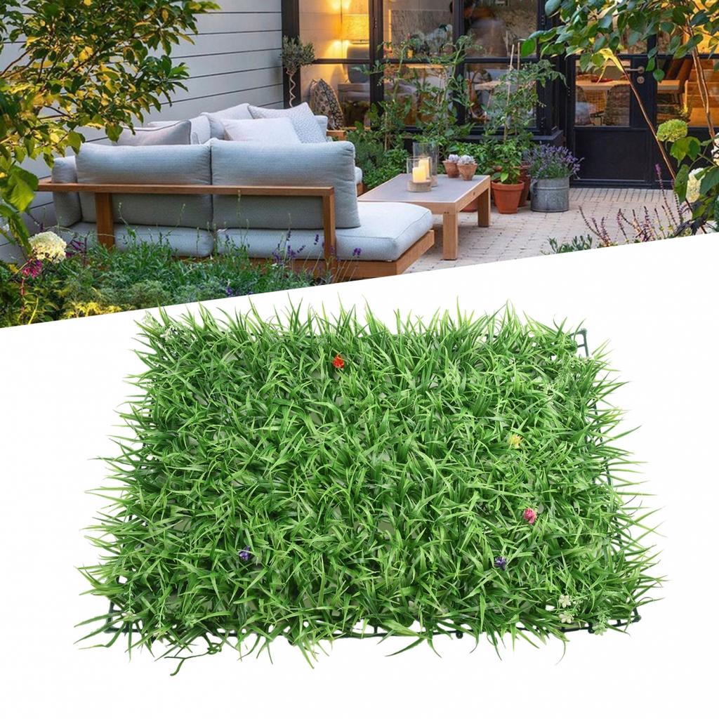Štvorcová umelá tráva na stenu Svadobná 40*60cm Dekorácia Listy