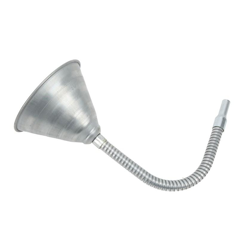 Priming Funnel Spout Funnel Carbon Steel Professional with 330mm/12.99in Flexible Hose for Trucks for Motorcycles