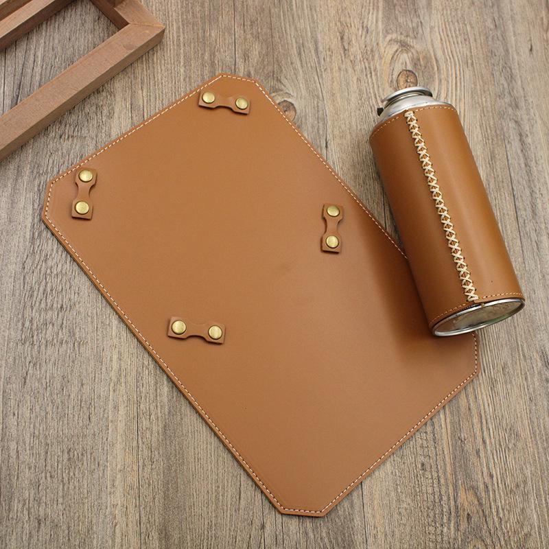 Japanese-Korean Gas Stove Leather Insulation Pad for Camping