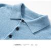 Men's Cashmere Polo Collar Sweater - Loose Fit, Long Sleeve Knitwear for Autumn & Winter