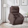 Recliner Chair with Lift Assistance Dark Brown Fabric