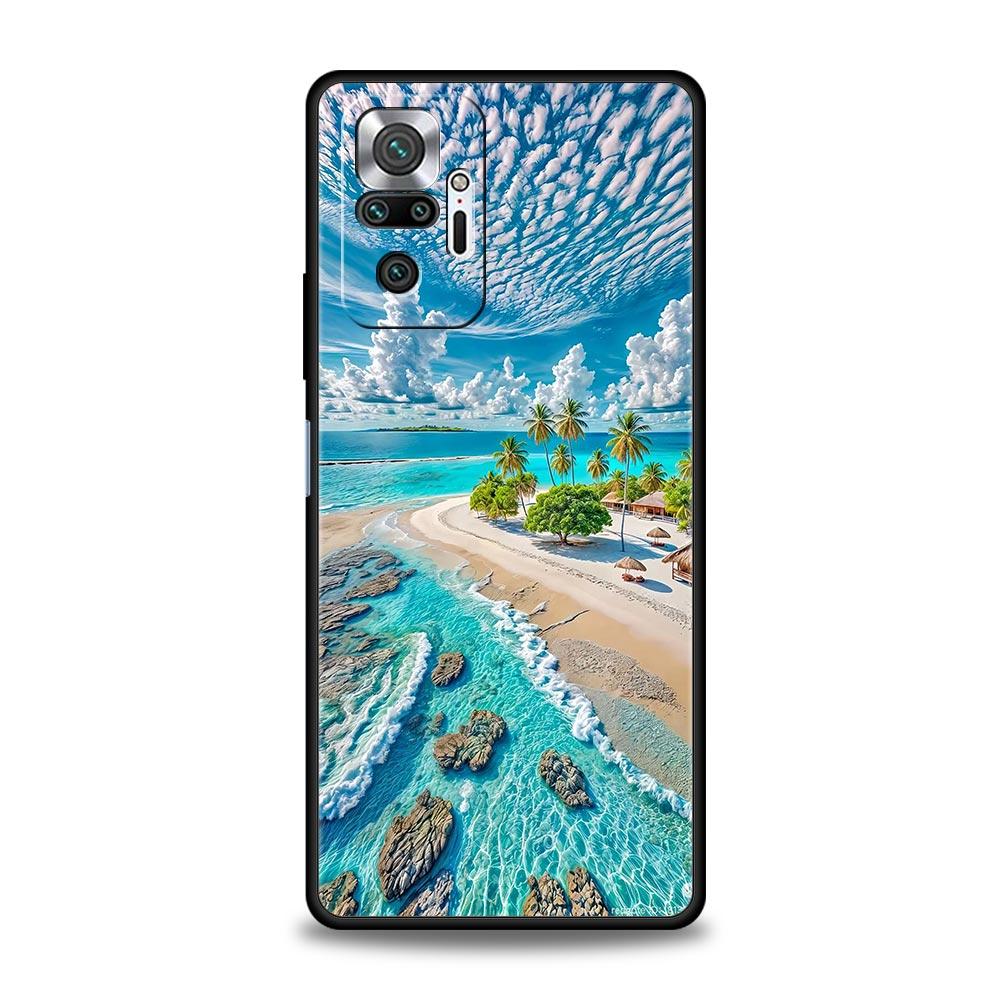 Seaside Scenery Wave Beach Pattern Phone Case For Xiaomi Redmi Note 15 14 13 12 4G 9 10 11 Pro Plus 5G 14C 13C 12C 10C TPU Cover