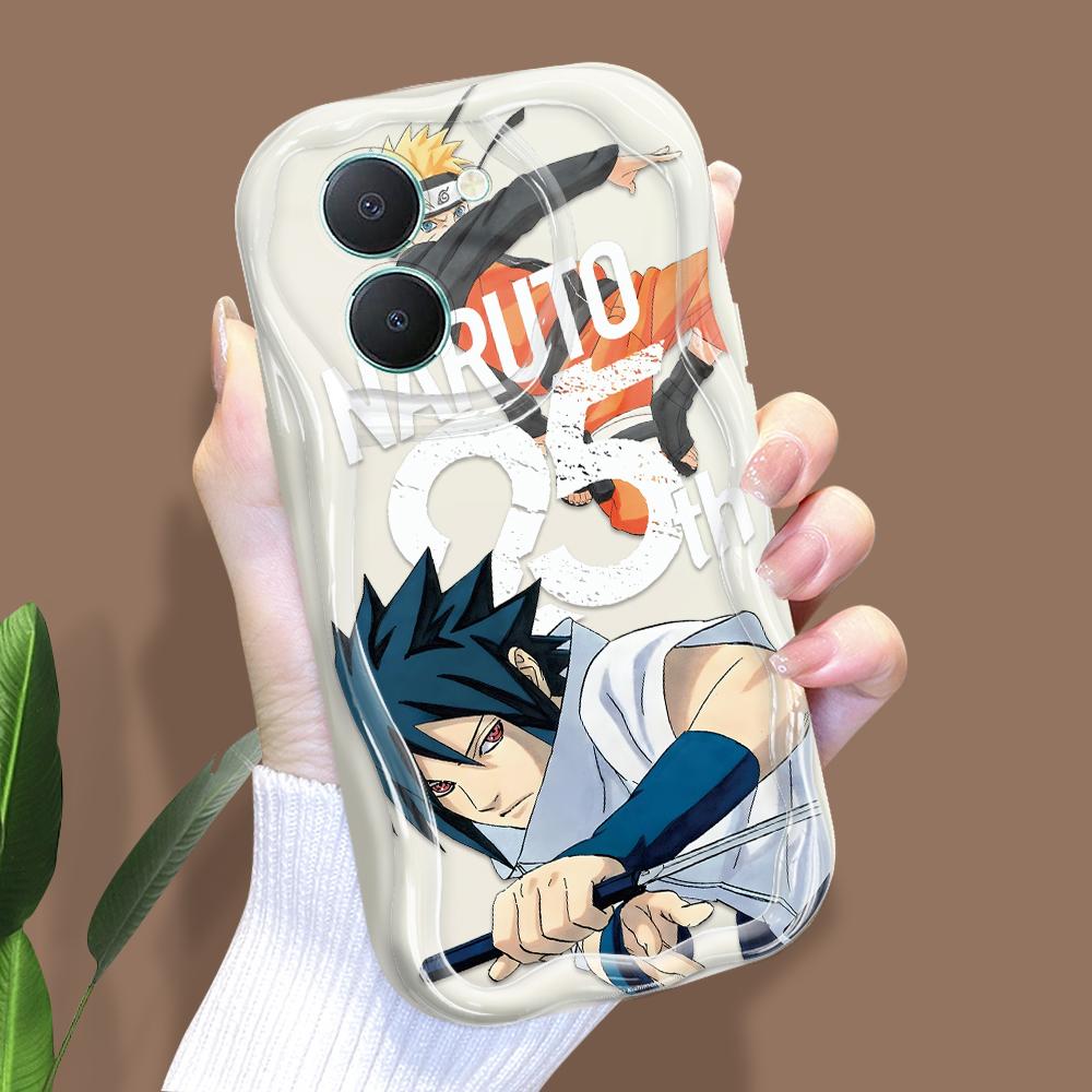 

Милий мультяшний візерунок, кремовий текстурний корпус, м’який силіконовий чохол з хвилястим краєм для телефону Vivo Vivo Y35+ 5G білий