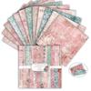 24 Blatt Blumendruck Scrapbook-Papier 6 Zoll Hintergrundpapier Dekoratives Papier Bastelbedarf DIY