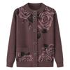 Spring and Autumn Sweater Cardigan Middle-aged and Elderly Autumn and Winter Clothes Female Elderly Mother Knitted Jacket