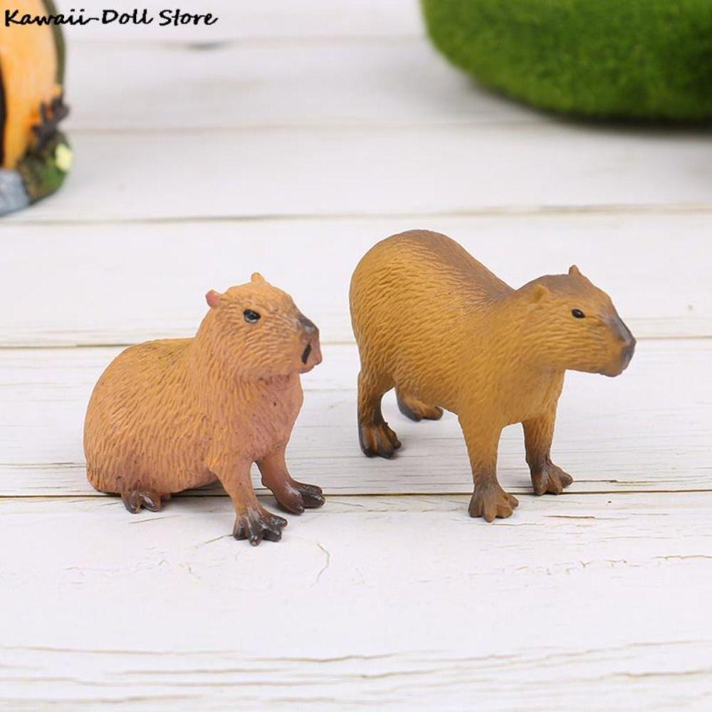 Model Capybara Action Figure Mini Wild Animal Model Water Dolphin Action Figure Capybara Model Toys